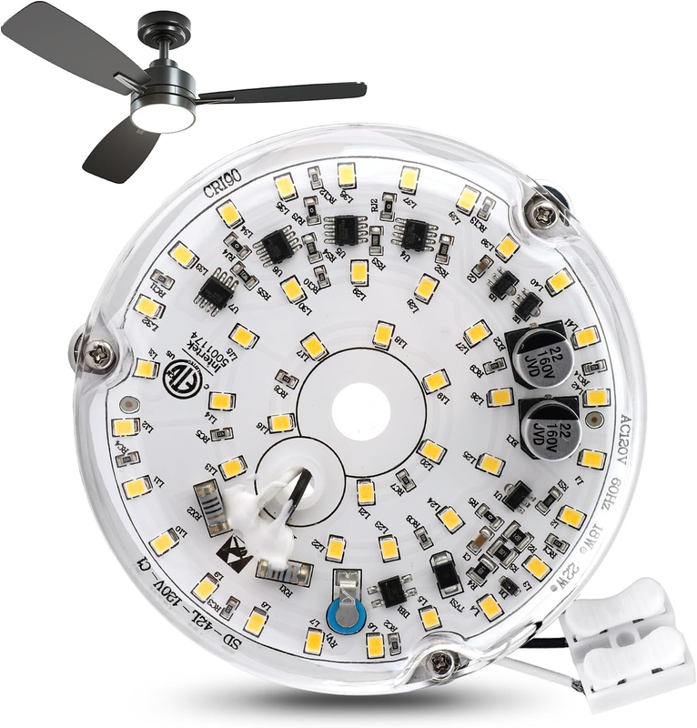 4 Inch 18w Universal Ceiling Fan Light Kit, Diameter: About 3.94 inch, White