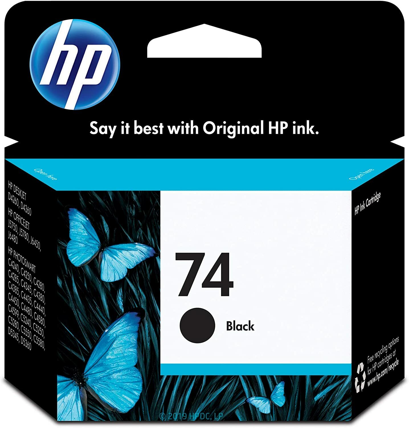 HP 74 Cartouche d'encre d'origine noir (CB335WN)