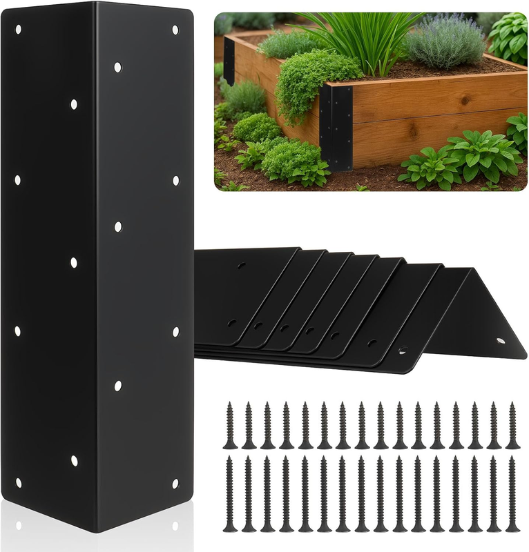 8 Pcs Raised Garden Bed Corner Brackets for 12-24 Inch Planter Box