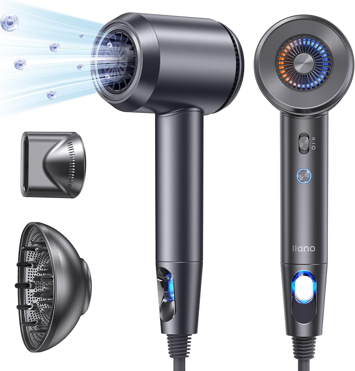 llano High Speed Ionic Hair Dryer with Diffuser LL-PC002B | eBay