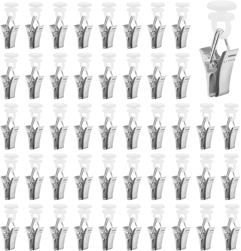 Vorhang Clips,60 StÃ¼Ck Vorhang Klammernï¼Gardinenklammern,GardinenrÃ¶Llchen Vorhan