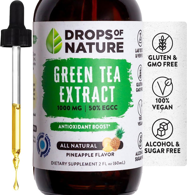 Green Tea Extract - 1000Mg - 50% EGCG - Green Tea Liquid Drops, 4X More Powerful