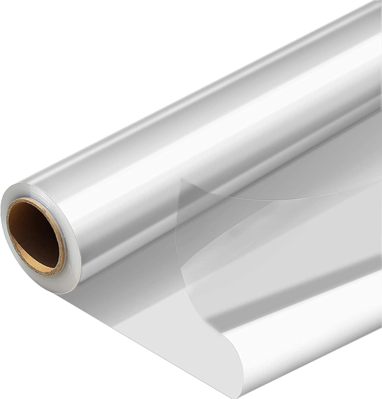 Morepack Cellophane Wrap Roll, Width16 in X 100 Ft Plastic Gift Basket Wrap,Clea