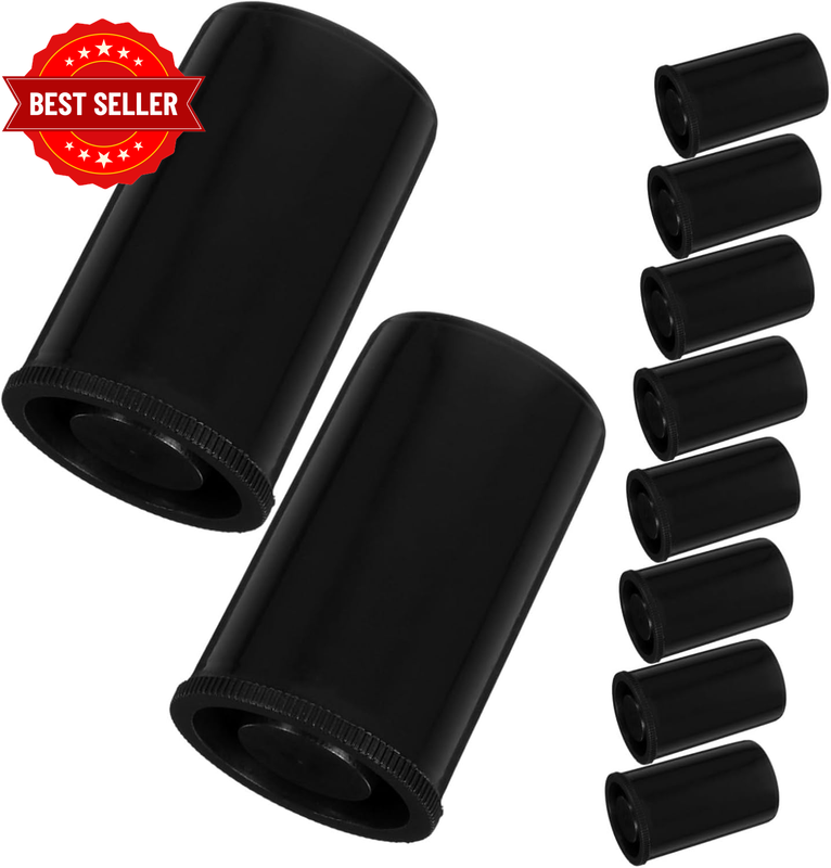24Pcs Black Plastic Film Canisters Caps Film Roll Storage Containers for Camera