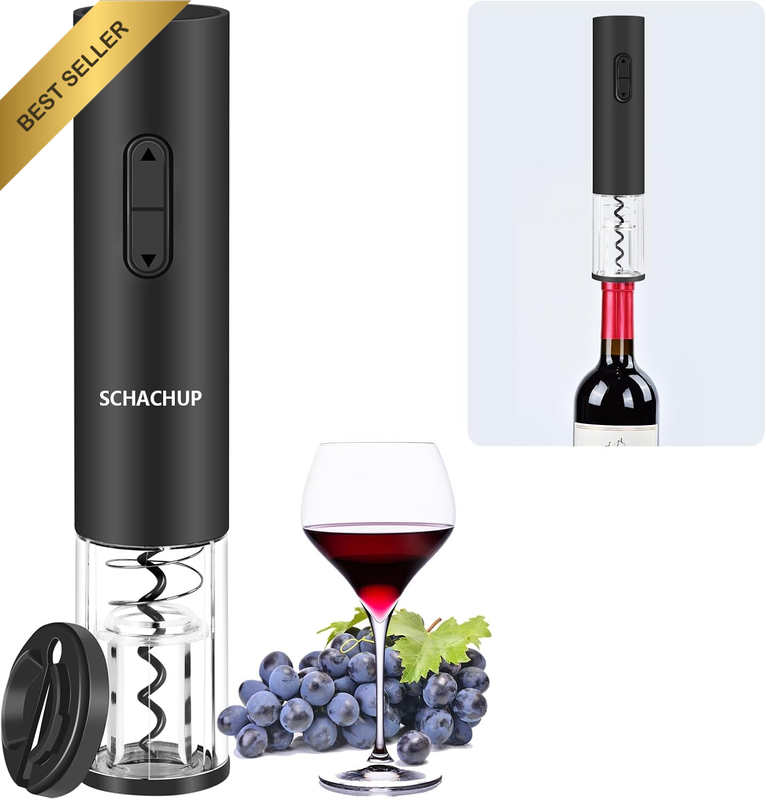 Electric Wine Opener Automatic Corkscrew with Foil Cutter Wine Accessories Gift