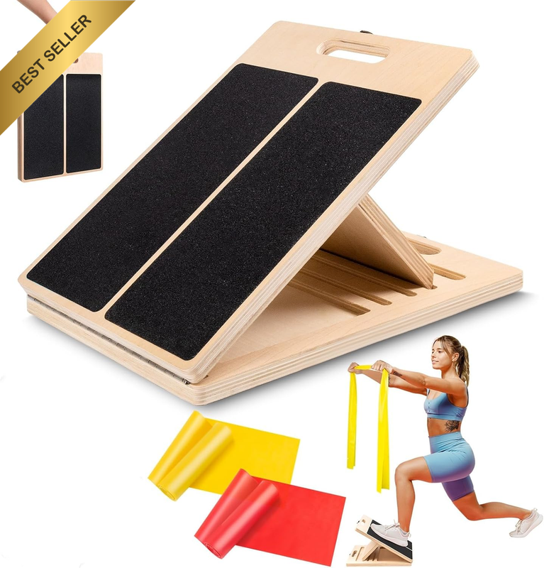3rd Gen Adjustable Slant Board Calf Stretcher Non-Slip Squat Wedge for Therapy