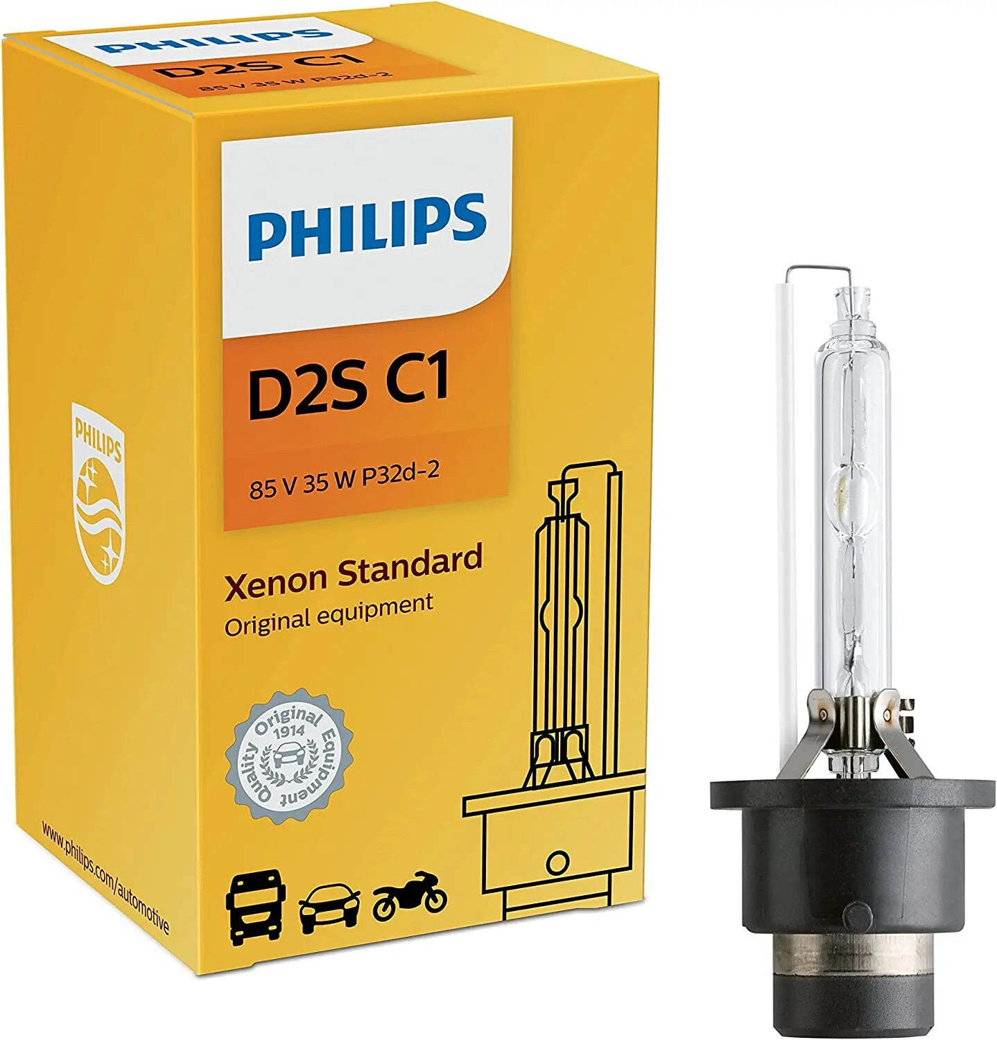 【2本セット】PHILIPS D3S HIDランプ 42V 35W Philips D3S C1 35W 42V Xenon Standard HID Car Automotive