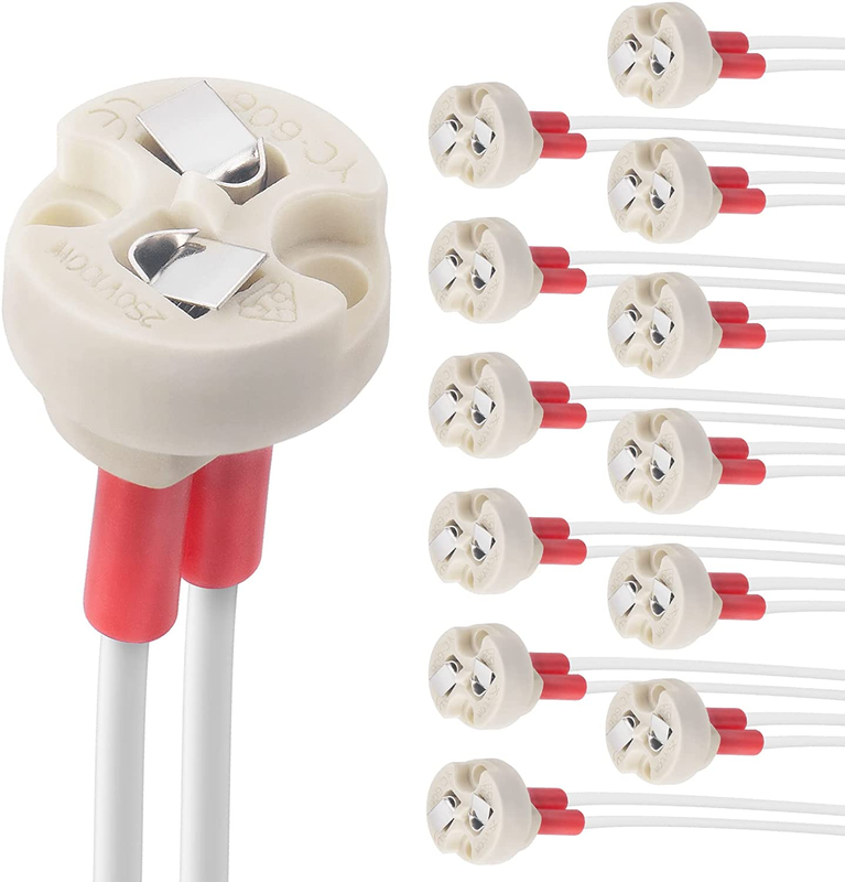 Dicuno G4, GU5.3 Bi-Pin Ceramic Base Socket, MR16, MR11 Halogen Incandescent LED
