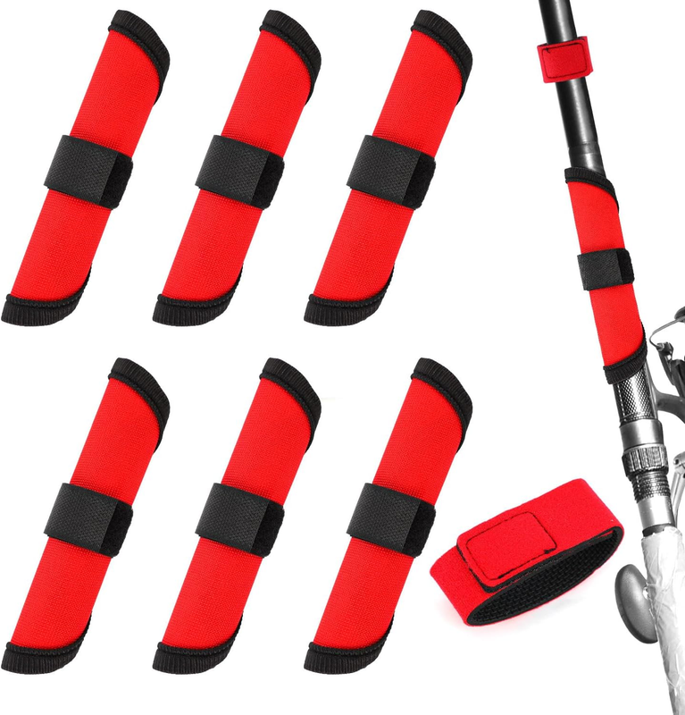 6Pcs Fishing Lure Protective Covers with Rod Straps, 15Cm/5.9In Bait Gloves Hook