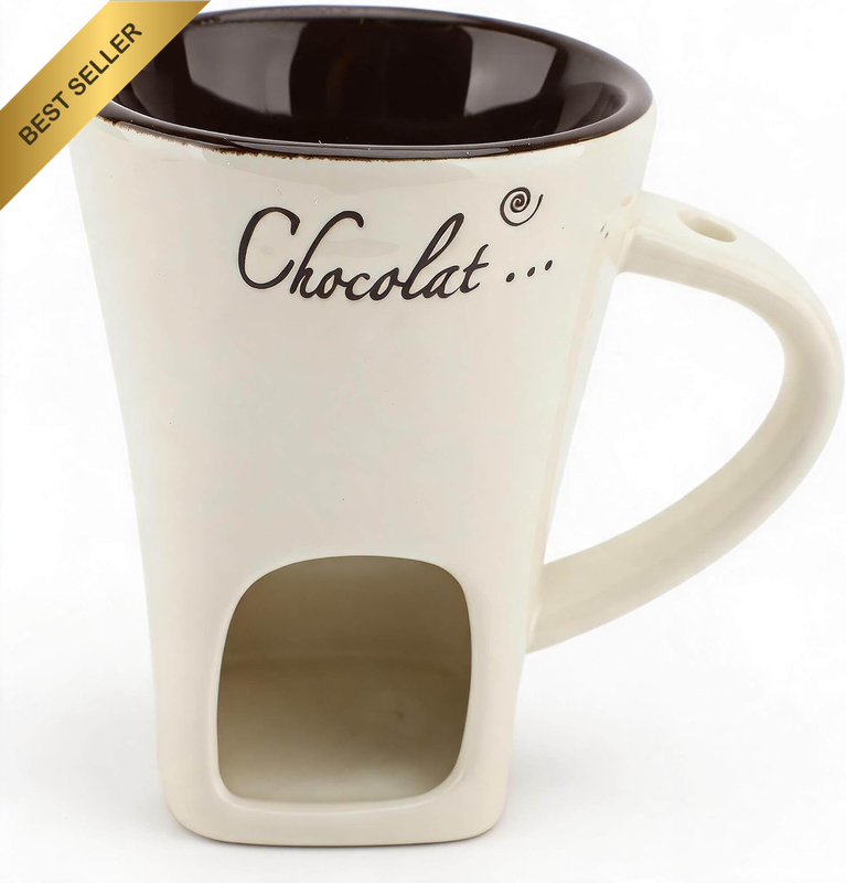 Chocolate Fondue Mug with Fork, Chocolate Melting Cup for Cheese, Ideal for Date