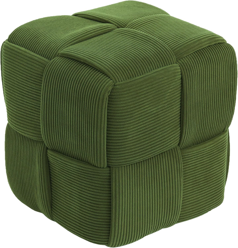 Ottoman Foot Rest Soft and Comfortable Ottoman Square Corduroy Woven Design Sofa