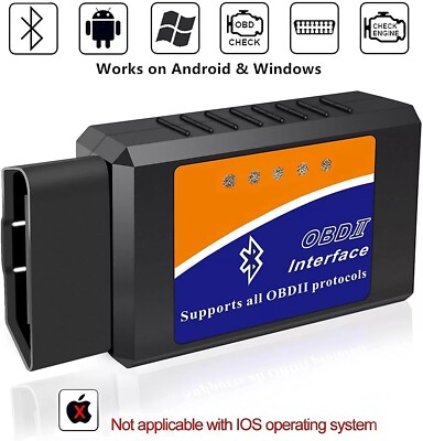 Bluetooth OBD2 OBDII Car Diagnostic Scanner Auto Fault Code Reader Tool ELM327
