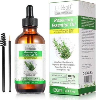 ELBBUB Rosemary Oil for Hair Growth - Undiluted Rosemary Oil for Hair Skin - Cl