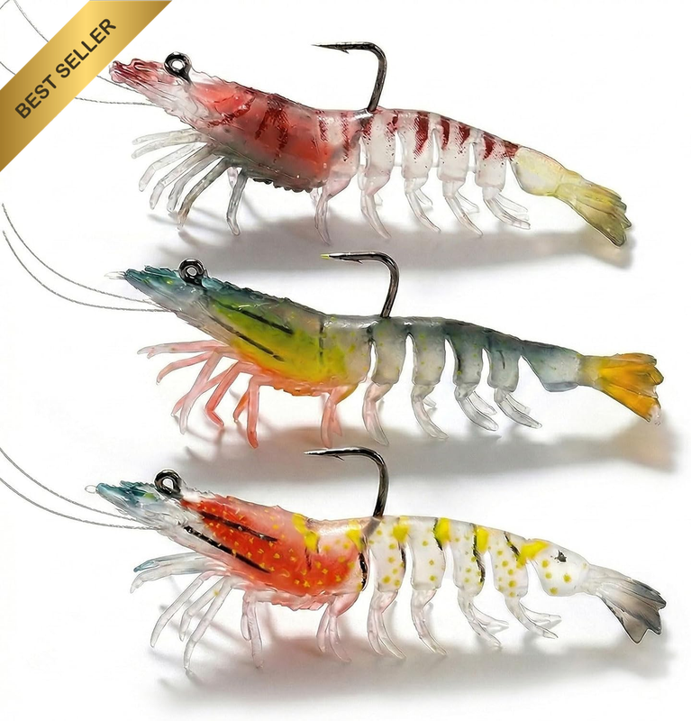 Soft Fishing Lures with Hooks, Balanced Action, Tear-Resistant TPE, Pre-Rigged S