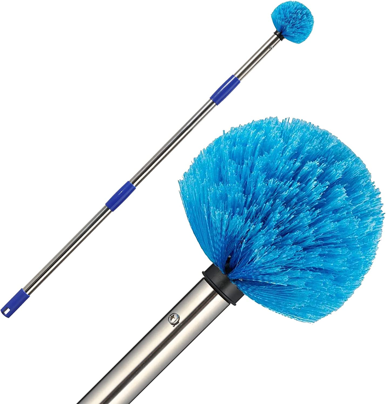 Extendable Cobweb Duster with Extension Pole, Fan Cleaner Duster for Ceiling wit