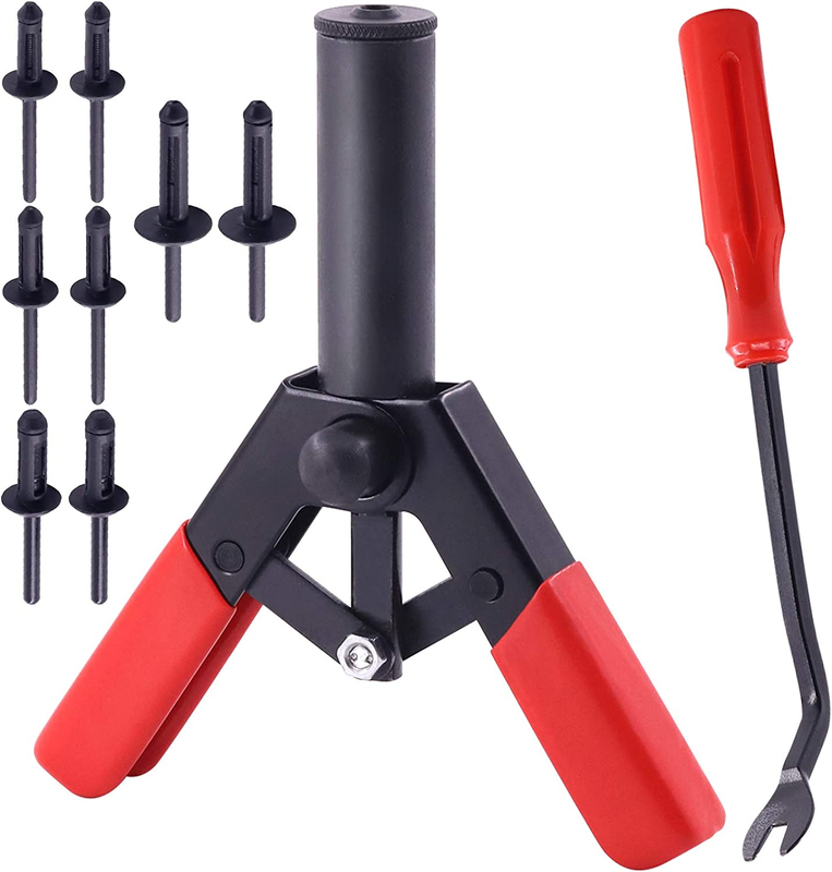 42Pcs Plastic Rivet Gun Set with 40Pcs 4Sizes Nylon Blind Rivets and 1Pcs Fasten