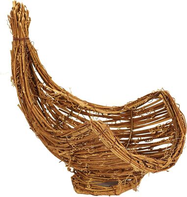 Natural Look Tawny Brown Cornucopia 12 x 11.5 Wood and Twig 