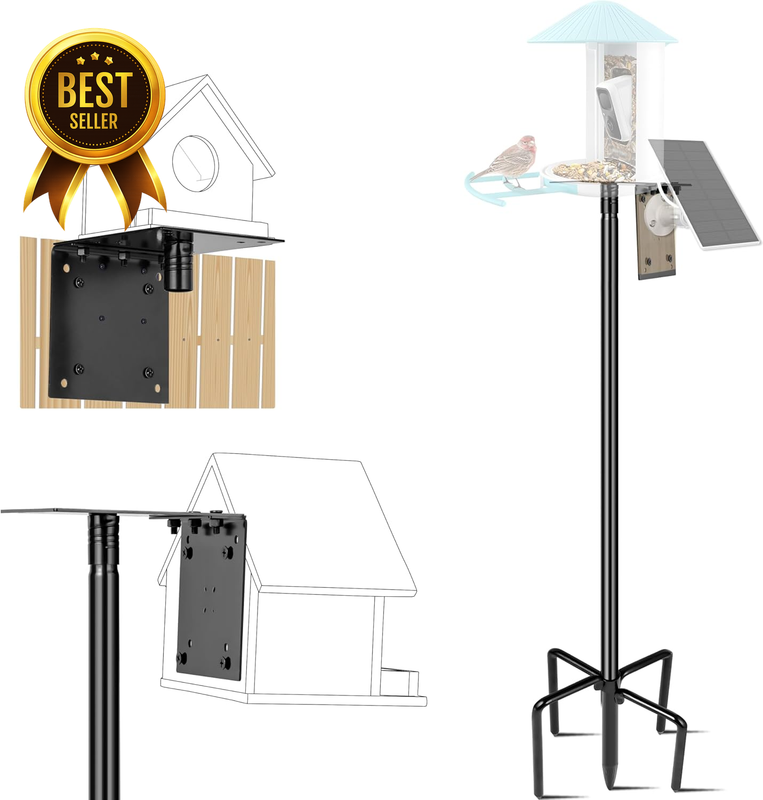 109-Inch Heavy-Duty 5-Prong Outdoor Bird Feeder Pole Kit