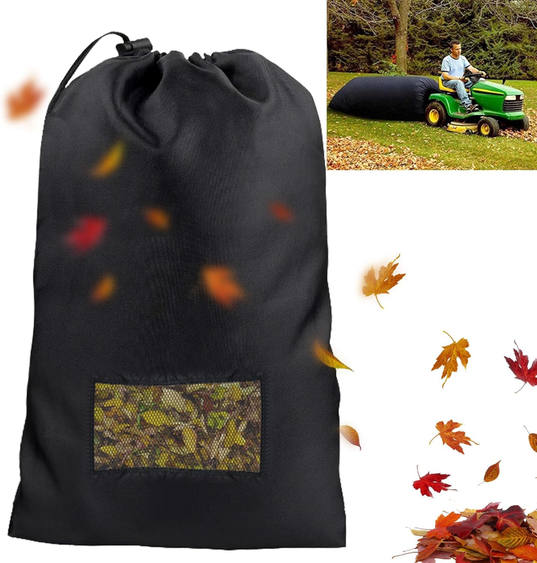 Leaf Bag Lawn Mower Grass Catcher 78.7X51.1In 420D Oxford Riding Tractor Bagger