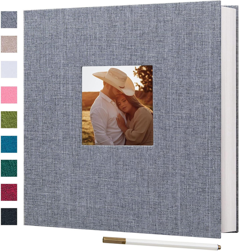 Large Photo Album Self Adhesive for 3x5 4x6 5x7 8x10 Pictures Linen Scrapbook Al