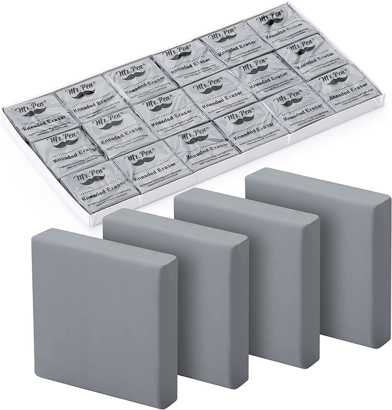 - Kneaded Eraser, 18 Pack, Gray, Kneaded Erasers for Artists