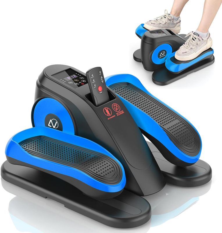 under Desk Elliptical, Electric Ellipse Leg Exerciser with 12 Adjustable Resistance & Speeds, P1-P12 Modes, Quiet Seated Pedal Exerciser with Remote Control, 100% Pre-Assembled for Home Office