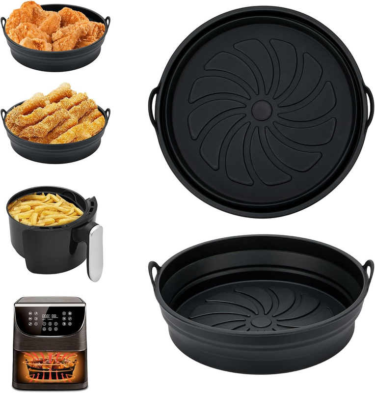 Alyvisun Air Fryer Silicone Liners,2Pcsreusable Airfryer Accessories Basket