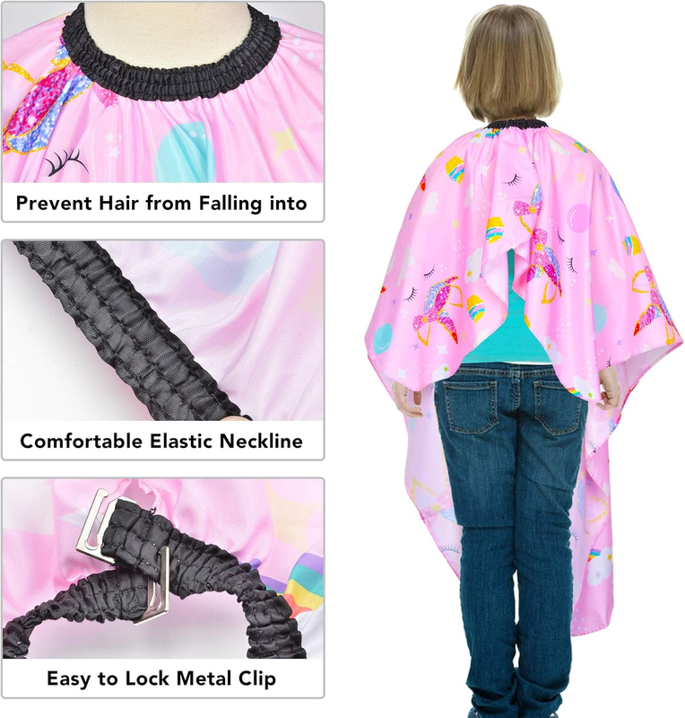 Kids Waterproof Haircut Cape, Dinosaur Hair Cutting Apron for Boys With Adjustab
