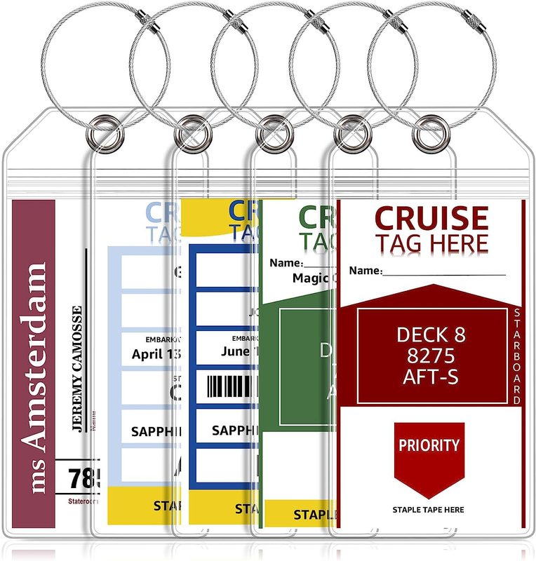 Tag Holders For Carnival Ncl Princess Msc Cruise Ships