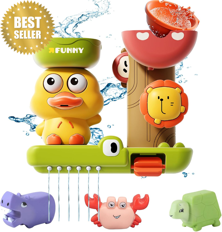 Bath Toys for Toddlers Age 1 2 3 Year Old Girl Boy, Preschool Kids Baby Bathtub