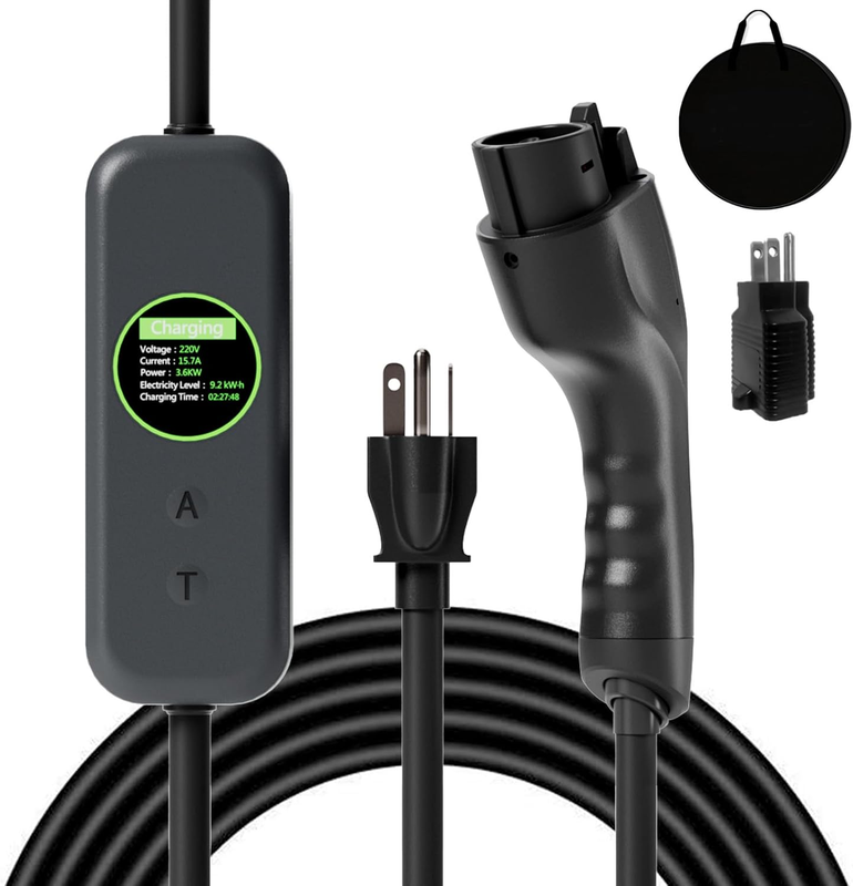 1+2 EV Charger Level Portable Electric Car Charger 6-20P 16A Power Plug 3.5KW 11