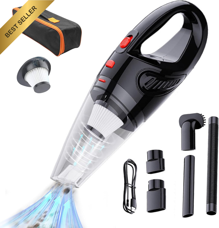 5000Pa Cordless Car Vacuum 9pc Set Wet Dry Handheld 120W USB