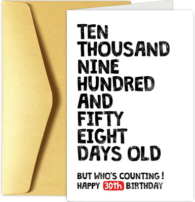Funny 30Th Birthday Card for Him Her, 30 Years Old Birthday Card, Happy 30Th Bir