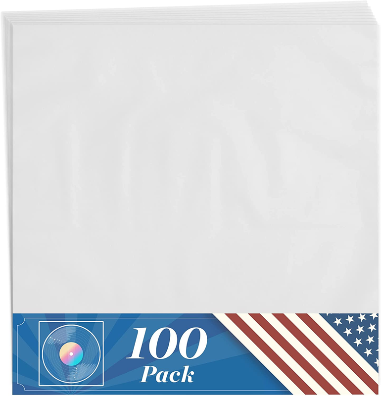 100 anti Static 12″ Record Sleeves, Translucent, Album Covers