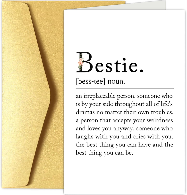 Bestie Definition Card, BFF Greeting Card, Funny Best Friend Birthday Card, Best