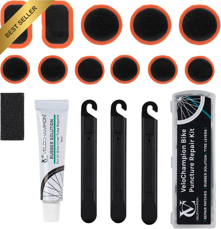 Puncture Repair Kit Self-Adhesive Bike Tyre Patches Road MTB BMX Ebike Travel Si