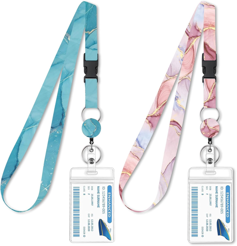 2 Pack Cruise Lanyards for Ship Cards with Retractable Badge Reel - Waterproof I