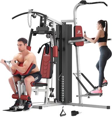 Multifunctional Home Gym Equipment Workout Station with Pulley System