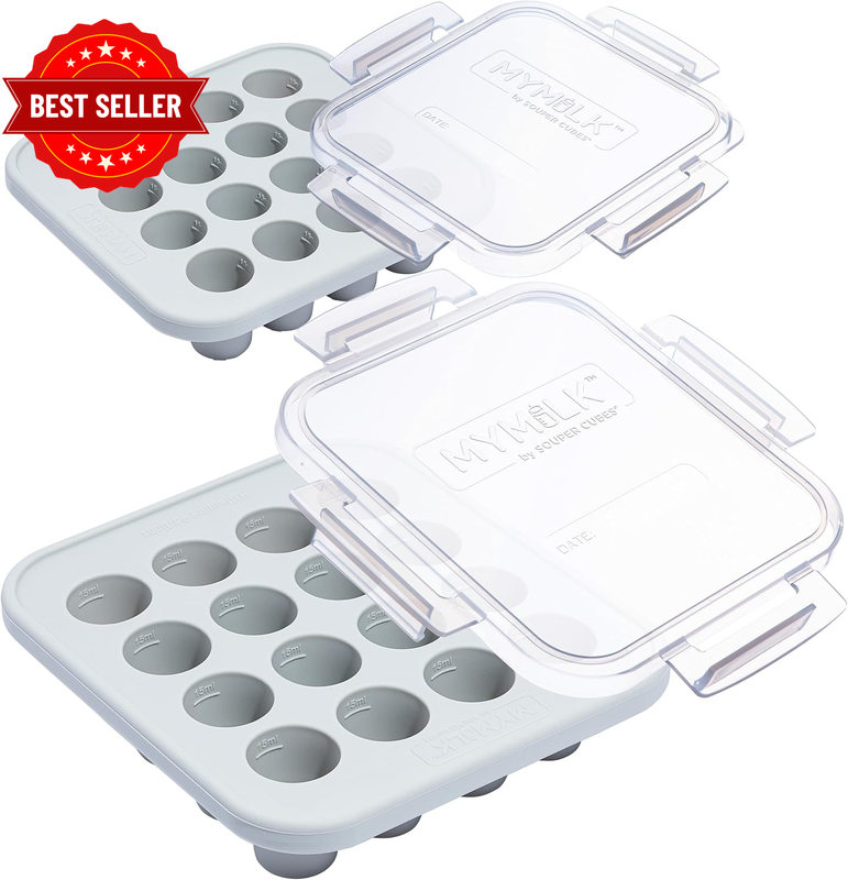 Mymilk 1/2 Oz. Silicone Breast Milk Freezer Trays, Each Pure Platinum Food-Grade