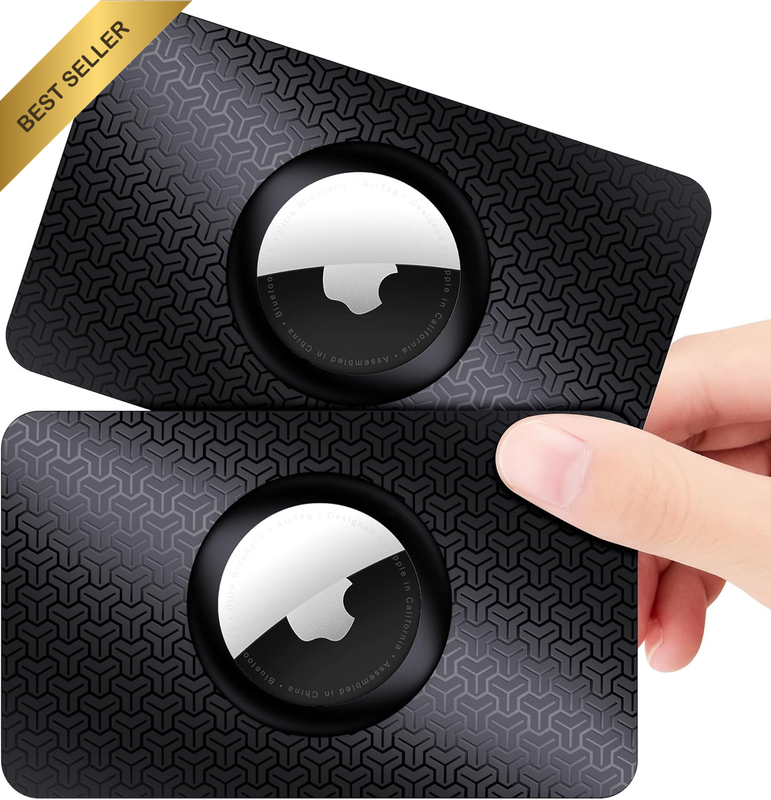 2 Pack Slim AirTag Wallet Holder Insert Thin Flexible Case Accessories