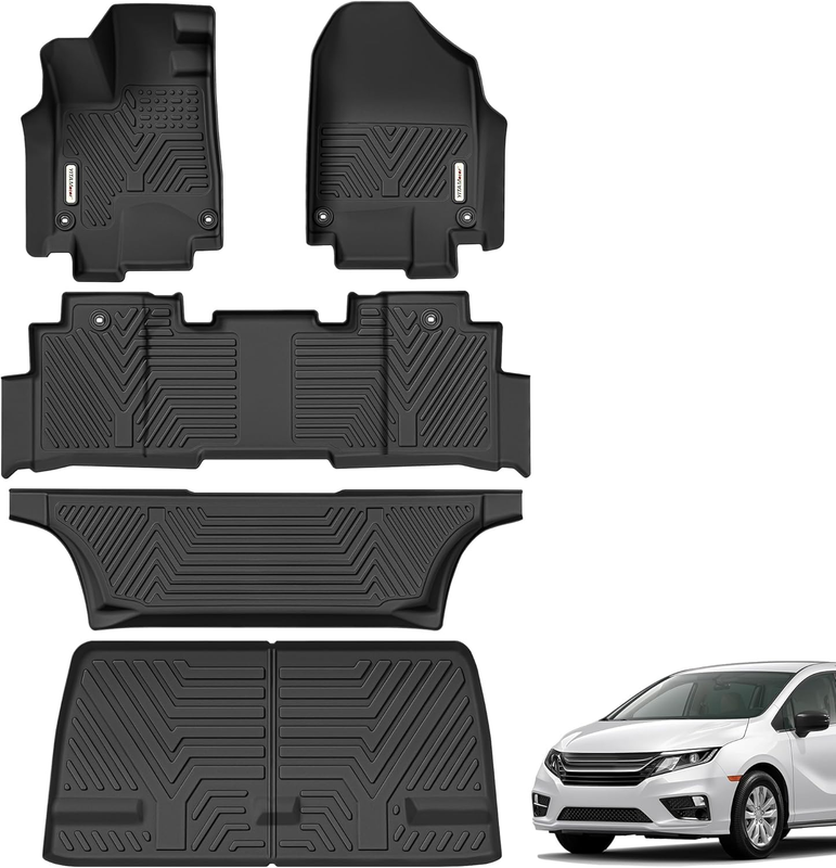 Floor Mats Cargo Liner for Honda Odyssey 2018-2026 TPE All Wea...