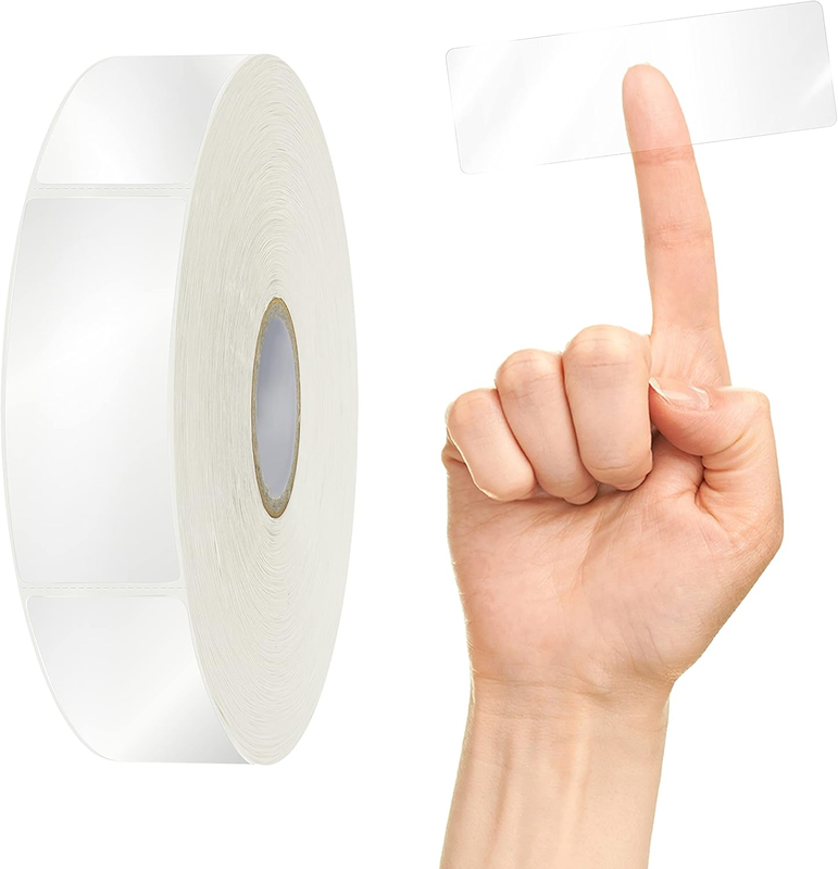 500 PCS Label Protectors, Transparent Waterproof Clear Wafer S...