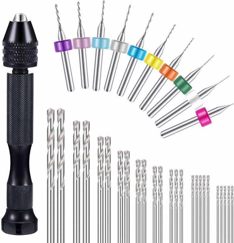 Drill Bits Pen Set Electronic Precision Pin Vise Hobby Handle Miniature Model