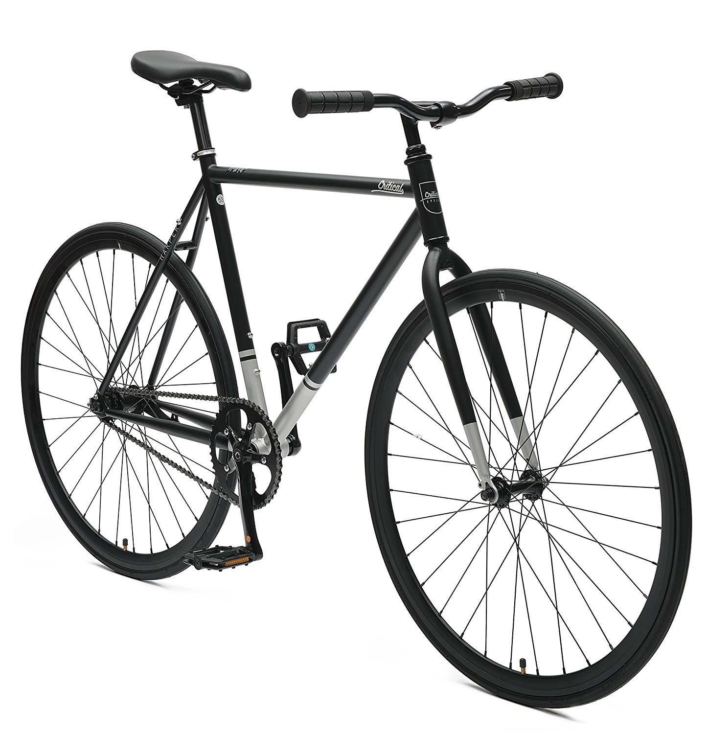 Critical Cycles Harper Coaster Fixie Style Single-Speed Commuter Bike with Foot