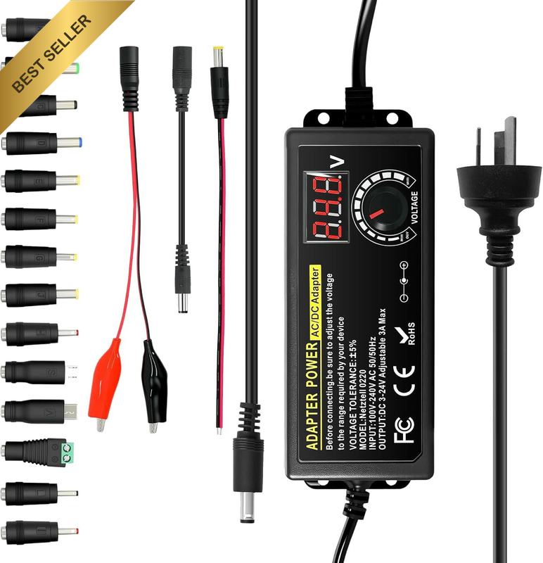 Universal Power Supply 3V 24V 3A 72W Adjustable Variable Switching AC/DC Adapter
