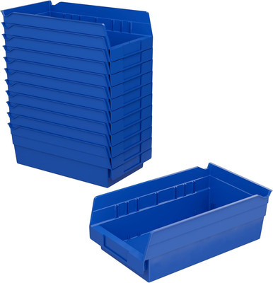 30130 Plastic Shelf Bins, Heavy Duty Storage Bins to Use for Garage Organization