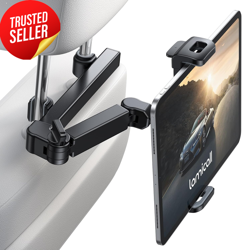 Car Headrest Tablet Holder Extension Arm 4.7-11