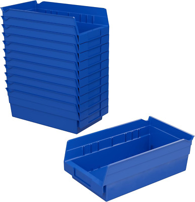 30130 Plastic Shelf Bins, Heavy Duty Storage Bins to Use for Garage Organization