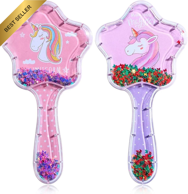 2 Pack Hair Brush Set, Detangling & Curly Hair Brush for Girls, Gentle Tangle Ta