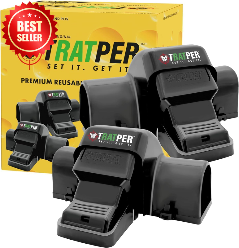 Rat Chipmunk Traps Dual Tunneled Covered Snap Humane Reusable 2 Pack US